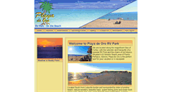 Desktop Screenshot of playadeoro-rv.com